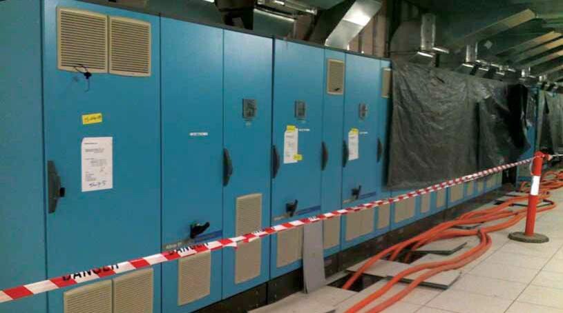 FIG. 2: Liquid cooled drives for efficient heat abstraction of electrical rooms FIG. 2: Liquid cooled drives for efficient heat abstraction of electrical rooms