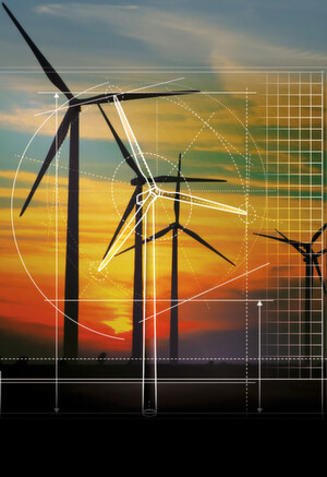 Windkraftanlagen: Spezielle DC-Link-Kondensatoren helfen in der Leistungselektronik, Spannungsschwankungen zu beseitigen, die typischerweise am Rohausgang des PV-Panels oder der Windturbine auftreten Windkraftanlagen: Spezielle DC-Link-Kondensatoren helfen in der Leistungselektronik, Spannungsschwankungen zu beseitigen, die typischerweise am Rohausgang des PV-Panels oder der Windturbine auftreten
