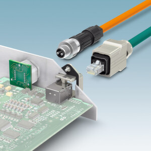 Bild 3: Datenanschlüsse zur Kommunikation mit dem Wechselrichter – über M12- und RJ45-Steckverbinder können alle wichtigen Daten des Wechselrichters ausgelesen werden Bild 3: Datenanschlüsse zur Kommunikation mit dem Wechselrichter – über M12- und RJ45-Steckverbinder können alle wichtigen Daten des Wechselrichters ausgelesen werden
