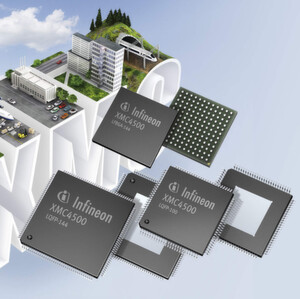 XMC4500-Mikrocontroller von Infineon: Cortex-M4-basiert mit FPU und DSP-Zusatz als CPU-Kern; DS-Demodulator inklusive