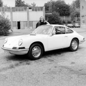 Der 911 T8 im Werkshof 1964, Prototyp 901-1
