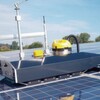 Reinigungsroboter putzt Dach-Photovoltaikanlagen