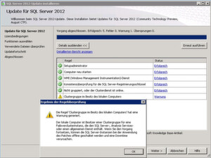 Auch Updates von Server-Anwendungen wie SQL Server 2012 lassen sich problemlos auf Clustern installieren. Auch Updates von Server-Anwendungen wie SQL Server 2012 lassen sich problemlos auf Clustern installieren.