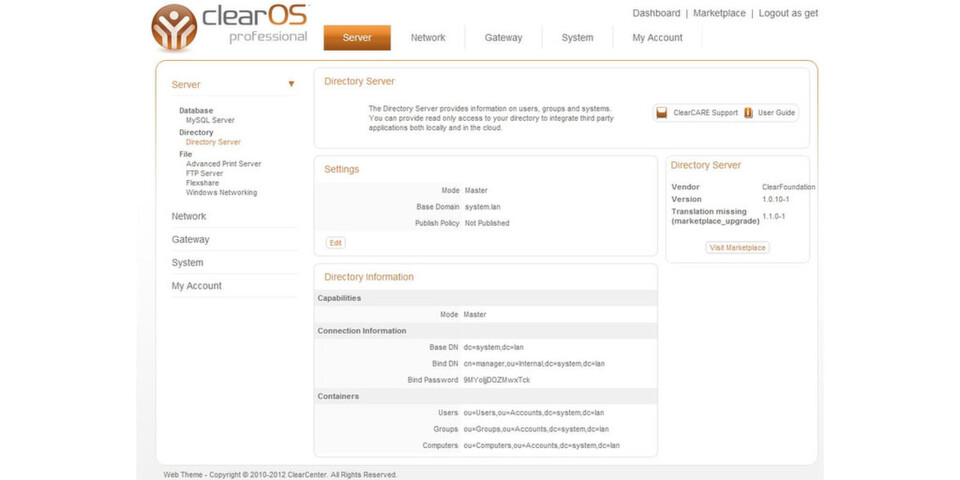 Linux-Dateiserver werden häufig über ein Webinterface verwaltet. Linux-Dateiserver werden häufig über ein Webinterface verwaltet.