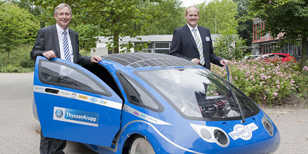 Dank des Einsatzes von Elektroband besitzt der Radnabenmotor des Solar-Car eine hohe Leistungsdichte. Dank des Einsatzes von Elektroband besitzt der Radnabenmotor des Solar-Car eine hohe Leistungsdichte.