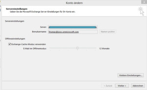 In den Einstellungen für Exchange-Konten können Anwender den Caching-Modus aktivieren, deaktivieren und einstellen, welchen Zeitraum der Client synchronisieren soll. In den Einstellungen für Exchange-Konten können Anwender den Caching-Modus aktivieren, deaktivieren und einstellen, welchen Zeitraum der Client synchronisieren soll.