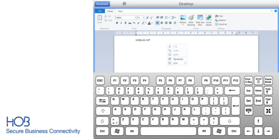 Die App bringt eine vollständige Windows-Bildschirmtastatur mit. Die App bringt eine vollständige Windows-Bildschirmtastatur mit.