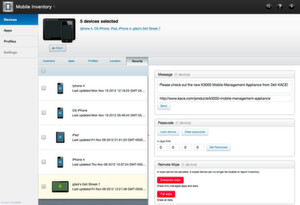 Die Appliance Dell Kace 3000 beispielsweise ermöglicht es, mobile Endgeräte komfortabel zu verwalten und zu sichern. Hier ein Screenshot der Inventarliste Die Appliance Dell Kace 3000 beispielsweise ermöglicht es, mobile Endgeräte komfortabel zu verwalten und zu sichern. Hier ein Screenshot der Inventarliste
