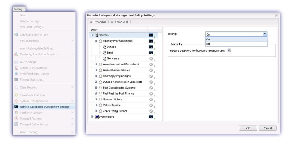 Mit dem Remote Background Management sollen MSPs Netzwerkprobleme finden und beheben können, bevor ihre Kunden merken, dass etwas nicht funktioniert. Mit dem Remote Background Management sollen MSPs Netzwerkprobleme finden und beheben können, bevor ihre Kunden merken, dass etwas nicht funktioniert.