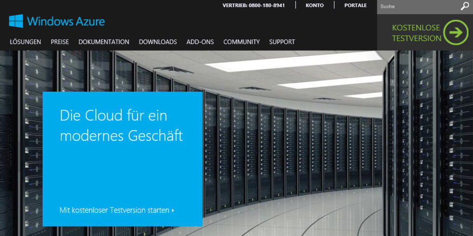 Um Windows Azure testen zu können stellt Microsoft ein uneingeschränktes 90-Tage-Testkonto für die Plattform zur Verfügung. Um Windows Azure testen zu können stellt Microsoft ein uneingeschränktes 90-Tage-Testkonto für die Plattform zur Verfügung.