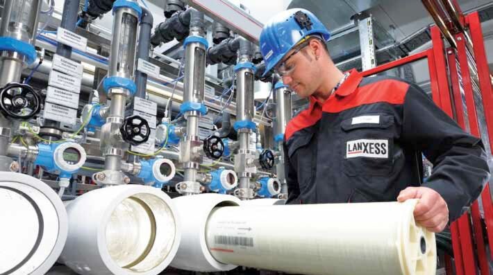 For quality assurance purposes each individual Lewabrane module is checked in an element tester at the Lanxess site in Bitterfeld Germany For quality assurance purposes each individual Lewabrane module is checked in an element tester at the Lanxess site in Bitterfeld Germany