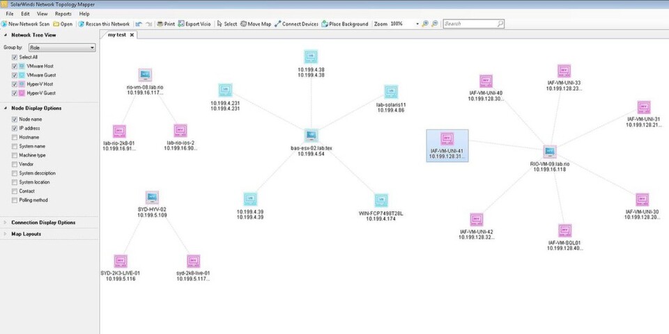 Solarwinds hat beim Network Topology Mapper 2.0 die Unterstützung von virtuellen Umgebungen verbessert. Solarwinds hat beim Network Topology Mapper 2.0 die Unterstützung von virtuellen Umgebungen verbessert.