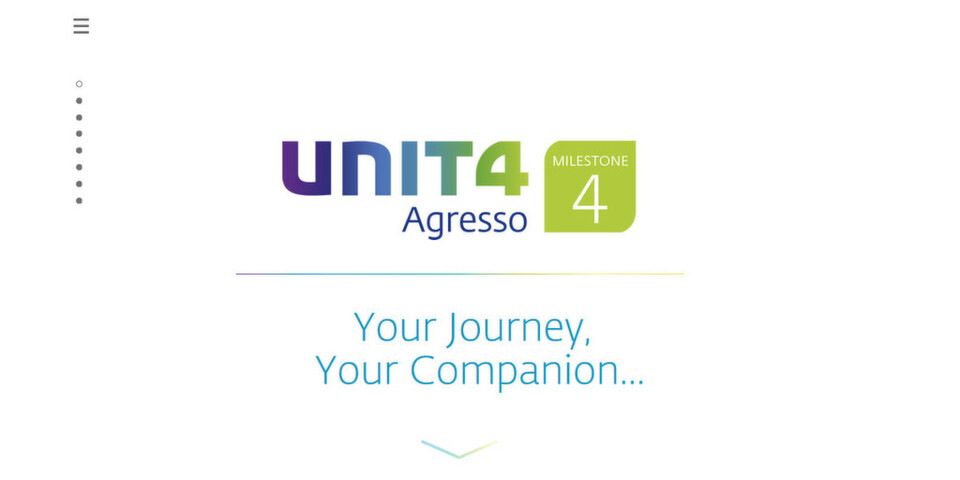 UNIT4s Enterprise Resource Planning-Lösung Agresso ist nun für mobile Endgeräte optimiert worden und für den Einsatz in Public und Private Cloud-Umgebungen geeignet. UNIT4s Enterprise Resource Planning-Lösung Agresso ist nun für mobile Endgeräte optimiert worden und für den Einsatz in Public und Private Cloud-Umgebungen geeignet.