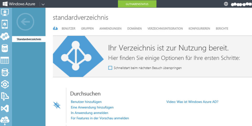 Active Directory von Windows Azure ist eine Cloudlösung für die Identitäts- und Zugriffsverwaltung. Sie kombiniert grundlegende Verwaltungsdienste mit Identitätsgovernance, Sicherheit und Zugriffsverwaltung für Anwendungen - auch für Services von Drittunternehmen. Active Directory von Windows Azure ist eine Cloudlösung für die Identitäts- und Zugriffsverwaltung. Sie kombiniert grundlegende Verwaltungsdienste mit Identitätsgovernance, Sicherheit und Zugriffsverwaltung für Anwendungen - auch für Services von Drittunternehmen.
