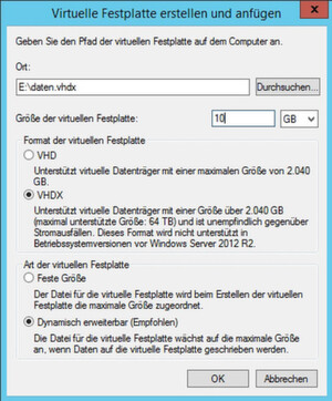 Abbildung 2: Virtuelle Festplatten lassen sich auch auf physischen Servern als Datenablage nutzen. Abbildung 2: Virtuelle Festplatten lassen sich auch auf physischen Servern als Datenablage nutzen.