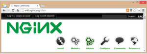 Das offizielle Wiki der NGINX-Gemeinde läuft auf einem VPS mit unter 200 MB Arbeitsspeicher; der gesamte Stack (Ubuntu, PHP, PostgreSQL, MediaWiki mit Erweiterungen) nimmt Aussagen des Administrators zu Folge gerade einmal knapp 100 MB RAM in Anspruch. Das offizielle Wiki der NGINX-Gemeinde läuft auf einem VPS mit unter 200 MB Arbeitsspeicher; der gesamte Stack (Ubuntu, PHP, PostgreSQL, MediaWiki mit Erweiterungen) nimmt Aussagen des Administrators zu Folge gerade einmal knapp 100 MB RAM in Anspruch.