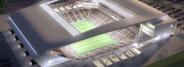 Die Arena Corinthians in São Paulo, in der das Eröffnungsspiel der WM ausgetragen wird Die Arena Corinthians in São Paulo, in der das Eröffnungsspiel der WM ausgetragen wird