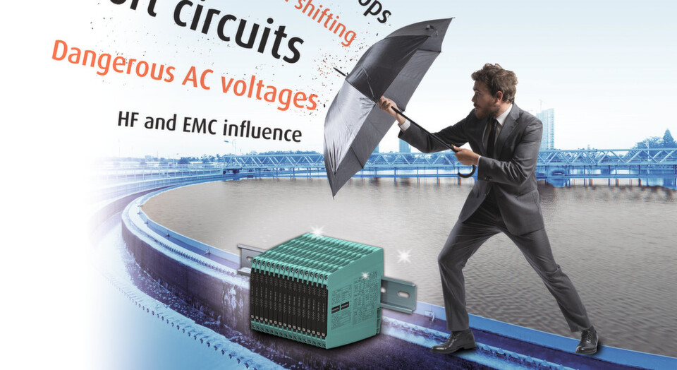 Interference-prone transmission paths for measurement and control signals can be effectively protected by using signal conditioners. The picture shows components of Pepperl+Fuchs’ SC-System (left: 6 mm wide modules save space and can be used up to 70 °C; right: transmitter power supplies belong to the most frequent used interface modules, here the Smart version.) Interference-prone transmission paths for measurement and control signals can be effectively protected by using signal conditioners. The picture shows components of Pepperl+Fuchs’ SC-System (left: 6 mm wide modules save space and can be used up to 70 °C; right: transmitter power supplies belong to the most frequent used interface modules, here the Smart version.)