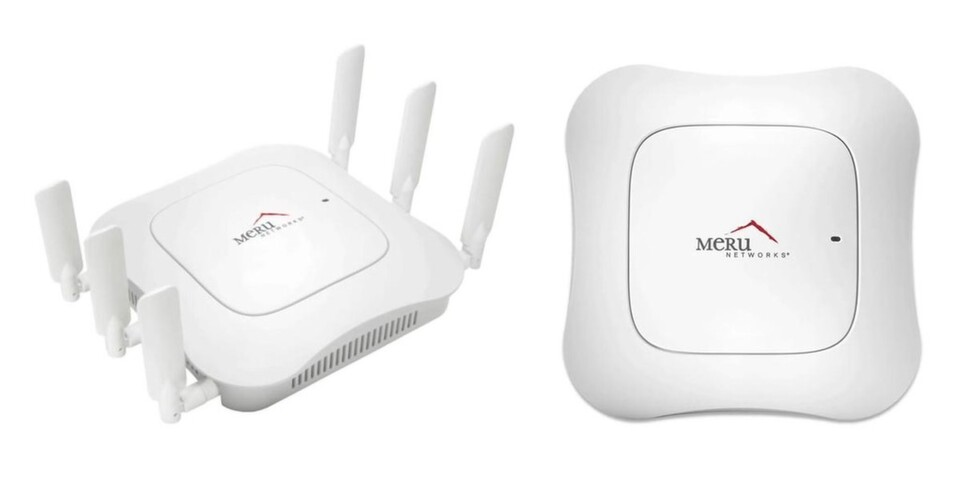 Der Access Point Meru AP832 ist mit und ohne externe Antennen verfügbar. Der Access Point Meru AP832 ist mit und ohne externe Antennen verfügbar.