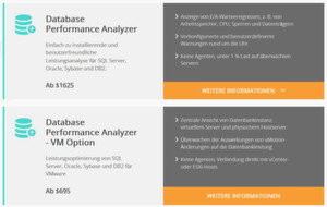 Solarwinds Database Performance Analyzer, vormals Confio Ignite, bietet Hilfe bei Problemen mit der Datenbankleistung unter VMware und ist an den Lizenzierungsbedarf angepasst. Solarwinds Database Performance Analyzer, vormals Confio Ignite, bietet Hilfe bei Problemen mit der Datenbankleistung unter VMware und ist an den Lizenzierungsbedarf angepasst.