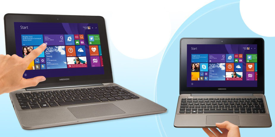 Das Medion-Multitouch-Notebook Akoya E1232T kostet bei Aldi Süd 299 Euro. Das Medion-Multitouch-Notebook Akoya E1232T kostet bei Aldi Süd 299 Euro.
