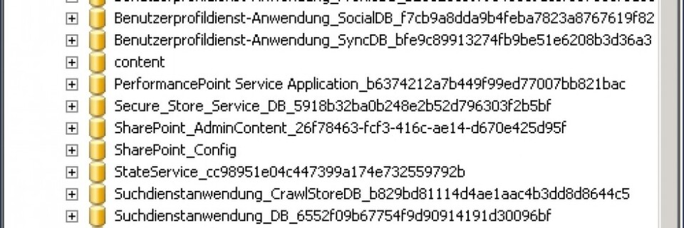 SharePoint-Datenbanken auf SQL-Servern SharePoint-Datenbanken auf SQL-Servern