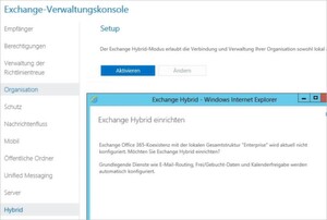 Mit dem Hybridkonfigurationsassistenten können Unternehmen mit Exchange 2013 SP1 auch mehrere Gesamtstrukturen mit einem gemeinsamen Office 365-Mandanten verbinden. Mit dem Hybridkonfigurationsassistenten können Unternehmen mit Exchange 2013 SP1 auch mehrere Gesamtstrukturen mit einem gemeinsamen Office 365-Mandanten verbinden.