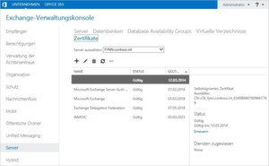Die Zertifikate müssen in allen beteiligten Gesamtstrukturen von einer vertrauenswürdigen Stammzertifizierungsstelle stammen, damit eine Hybridbereitstellung mit Office 365 möglich ist. Die Zertifikate müssen in allen beteiligten Gesamtstrukturen von einer vertrauenswürdigen Stammzertifizierungsstelle stammen, damit eine Hybridbereitstellung mit Office 365 möglich ist.
