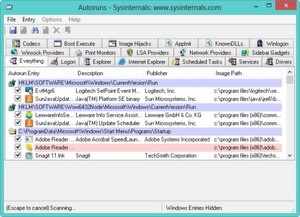 Autoruns ist eines der wichtigsten Programme, um sicherheitsrelevante Autostart-Programme zu überprüfen. Autoruns ist eines der wichtigsten Programme, um sicherheitsrelevante Autostart-Programme zu überprüfen.