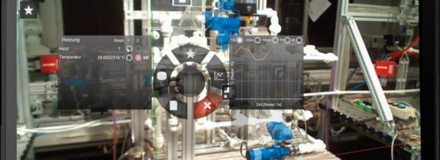 Bild 5: Augmented Reality: Überblendung des Kamerabildes mit Prozessdaten Bild 5: Augmented Reality: Überblendung des Kamerabildes mit Prozessdaten