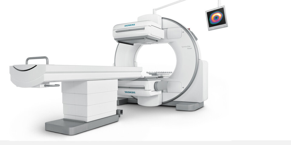 Symbia Evo Excel kombiniert eine SPECT Bildauflösung und Detektorempfindlichkeit mit einem sehr kleinen Raumbedarf Symbia Evo Excel kombiniert eine SPECT Bildauflösung und Detektorempfindlichkeit mit einem sehr kleinen Raumbedarf