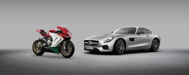 Deutsch-italienische Alllianz: AMG Mercedes kauft sich mit 25 Prozent bei MV Agusta ein. Deutsch-italienische Alllianz: AMG Mercedes kauft sich mit 25 Prozent bei MV Agusta ein.