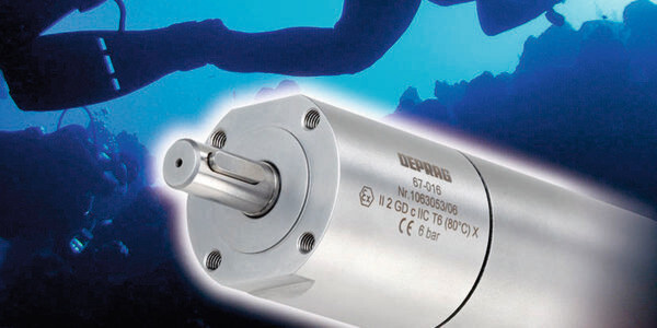 Bild 1: Für jede Anwendung den richtigen Pneumatikantrieb finden: beispielsweise abgedichtete Druckluftmotoren für den Einsatz unter Wasser. Bild 1: Für jede Anwendung den richtigen Pneumatikantrieb finden: beispielsweise abgedichtete Druckluftmotoren für den Einsatz unter Wasser.