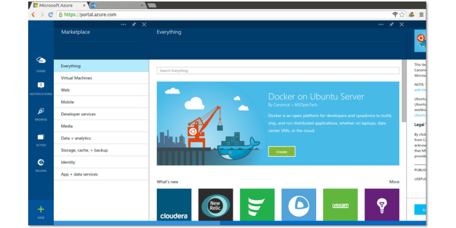 Contasiner-Virtualisierung: Ab sofort steht ein fertig konfiguriertes Docker-Image im Azure Marketplace zur Verfügung. Contasiner-Virtualisierung: Ab sofort steht ein fertig konfiguriertes Docker-Image im Azure Marketplace zur Verfügung.