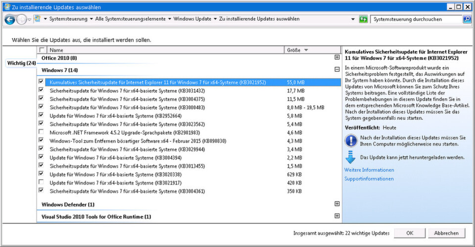 Da im Februar 2015 viele Microsoft-Produkte gleiche Schwachstellen aufweisen, häufen sich auch die Patches. Da im Februar 2015 viele Microsoft-Produkte gleiche Schwachstellen aufweisen, häufen sich auch die Patches.