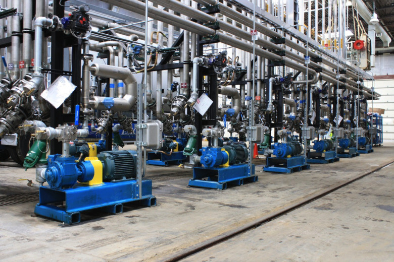 The EMCO Chemical Distributors facility located in Pleasant Prairie, Wisconsin/USA, reports excellent results using Blackmer sliding-vane pumps in systems that use Coriolis flowmeters for flow measurement. The EMCO Chemical Distributors facility located in Pleasant Prairie, Wisconsin/USA, reports excellent results using Blackmer sliding-vane pumps in systems that use Coriolis flowmeters for flow measurement.