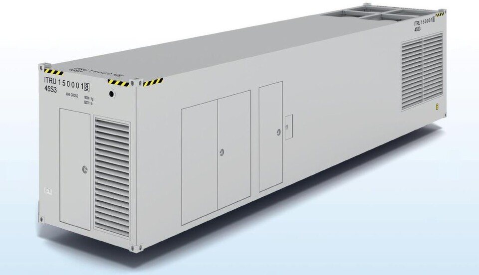 Zur CeBIT eine Produktneuheit: Der Container MDC40 der Infotech GmbH fasst 220 Höheneinheite, Racks 4 mit Kaltgangeinhausung bei einerLeistungsaufnahme von 60 kW und alles passt in einen einzigen Container. Zur CeBIT eine Produktneuheit: Der Container MDC40 der Infotech GmbH fasst 220 Höheneinheite, Racks 4 mit Kaltgangeinhausung bei einerLeistungsaufnahme von 60 kW und alles passt in einen einzigen Container.