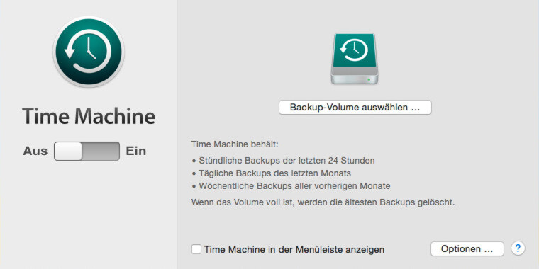 Vor dem Aktivieren von Time Machine sollten Mac-Nutzer wissen, dass die Backup-Software das Sicherungslaufwerk löscht und komplett verschlüsselt. Vor dem Aktivieren von Time Machine sollten Mac-Nutzer wissen, dass die Backup-Software das Sicherungslaufwerk löscht und komplett verschlüsselt.