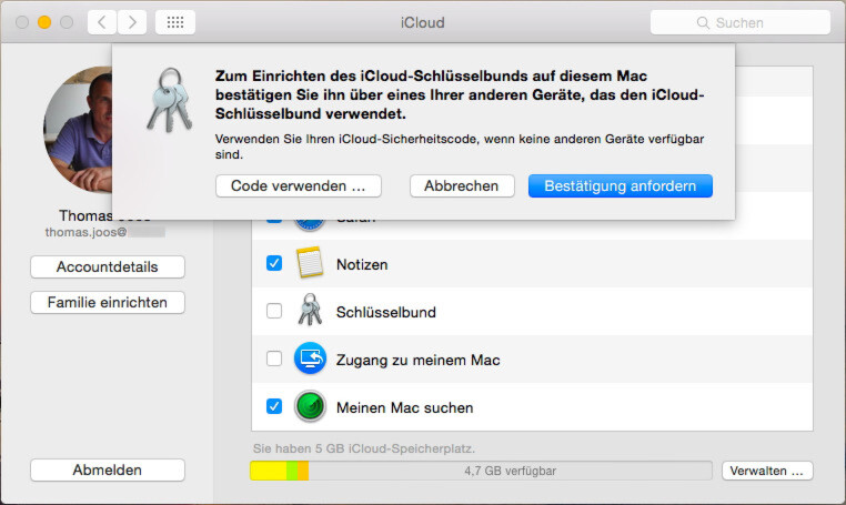 Bereits bei der Einrichtung des iCloud-Schlüsselbunds wird auf Sicherheit geachtet. Bereits bei der Einrichtung des iCloud-Schlüsselbunds wird auf Sicherheit geachtet.