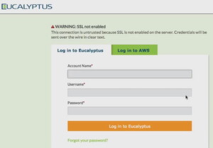 Die Eucalyptus Management Console erlaubt auch die Verwaltung von Amazon Web Services. Die Eucalyptus Management Console erlaubt auch die Verwaltung von Amazon Web Services.