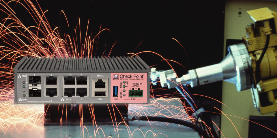Das Check Point 1200R Sicherheits-Gateway beherrscht viele der ICS/SCADA-spezifischen Protokolle, einschließlich Modbus, Profinet, Siemens Step7 und anderen. Die kompakte, robuste Appliance erlaubt dank lüfterloser Bauweise ohne bewegliche Teile einen extremen Betriebstemperaturbereich von -40°C bis 75°C. Das Check Point 1200R Sicherheits-Gateway beherrscht viele der ICS/SCADA-spezifischen Protokolle, einschließlich Modbus, Profinet, Siemens Step7 und anderen. Die kompakte, robuste Appliance erlaubt dank lüfterloser Bauweise ohne bewegliche Teile einen extremen Betriebstemperaturbereich von -40°C bis 75°C.