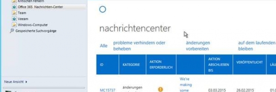 Das Office 365 Nachrichtencenter nutzen Das Office 365 Nachrichtencenter nutzen