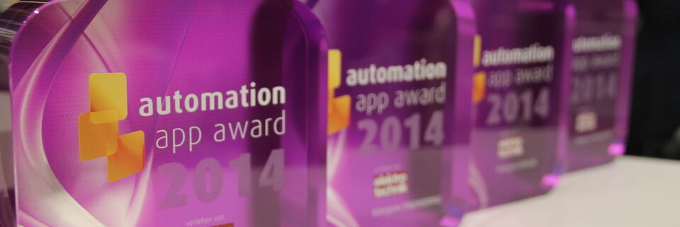 Unter allen 12 Shortlist-Platzierten wurden am 26. November 2014 auf der SPS IPC Drives die vier besten Automatisierungs-Apps mit dem automation app award gekürt. Unter allen 12 Shortlist-Platzierten wurden am 26. November 2014 auf der SPS IPC Drives die vier besten Automatisierungs-Apps mit dem automation app award gekürt.
