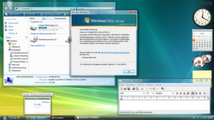 Der Desktop von Windows Vista (hier in der Ultimate-Fassung mit installiertem Service Pack 2). Auch wenn Microsoft die Performance- und Stabilitätsprobleme des Systems mit der Zeit in den Griff bekam, blieben viele Nutzer lieber beim bewährten Windows XP - oder stiegen später direkt auf Windows 7 um. Der Desktop von Windows Vista (hier in der Ultimate-Fassung mit installiertem Service Pack 2). Auch wenn Microsoft die Performance- und Stabilitätsprobleme des Systems mit der Zeit in den Griff bekam, blieben viele Nutzer lieber beim bewährten Windows XP - oder stiegen später direkt auf Windows 7 um.