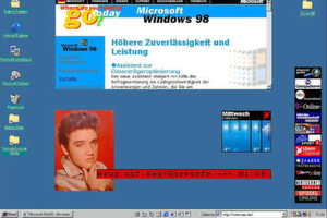 Seiner Zeit voraus: Der "Active Desktop" versorgte Nutzer live mit Angeboten und "Push"-Nachrichten aus dem Internet. Der zusätzliche Speicherbedarf und die Notwendigkeit einer permanenten Internetverbindung war den meisten Nutzern im Jahr 1998 allerdings noch zu viel. Seiner Zeit voraus: Der "Active Desktop" versorgte Nutzer live mit Angeboten und "Push"-Nachrichten aus dem Internet. Der zusätzliche Speicherbedarf und die Notwendigkeit einer permanenten Internetverbindung war den meisten Nutzern im Jahr 1998 allerdings noch zu viel.