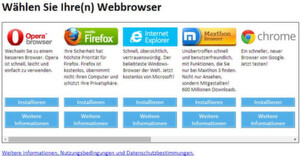 Browserkrieg, die Zweite: Nach 2009 erteilten Vorgaben der EU-Kommission musste Microsoft bei der Installation von Windows 7 Nutzern die Möglichkeit zur Installation anderer Broswer als dem hauseigenen Internet Explorer geben. Nach Ablauf der Auflagen schaltete das Unternehmen diese Auswahlfunktion wieder ab. Browserkrieg, die Zweite: Nach 2009 erteilten Vorgaben der EU-Kommission musste Microsoft bei der Installation von Windows 7 Nutzern die Möglichkeit zur Installation anderer Broswer als dem hauseigenen Internet Explorer geben. Nach Ablauf der Auflagen schaltete das Unternehmen diese Auswahlfunktion wieder ab.