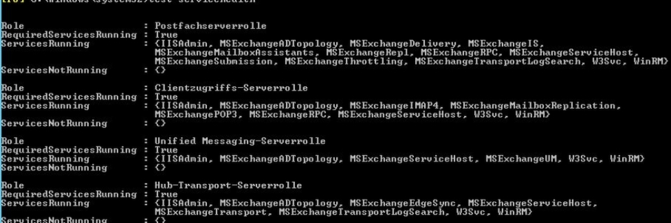 Installation in der Exchange Management Shell überprüfen Installation in der Exchange Management Shell überprüfen