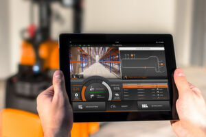 Die App Still iGoEasy ermöglicht als erste Applikation die Steuerung eines autonomen Lagertechnikgeräts mit einem iPad. Die App Still iGoEasy ermöglicht als erste Applikation die Steuerung eines autonomen Lagertechnikgeräts mit einem iPad.