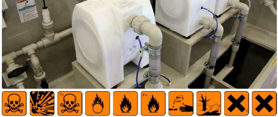 The need to use hazardous or dangerous chemicals in the manufacture of numerous products or the completion of a wide array of industrial processes is a fact of life. Utilizing Almatec plastic solid-body E-Series Air-Operated Double-Diaphragm (AODD) Pumps will help ensure that these liquids are fully contained and that their release will not harm humans, animals or the environment. The need to use hazardous or dangerous chemicals in the manufacture of numerous products or the completion of a wide array of industrial processes is a fact of life. Utilizing Almatec plastic solid-body E-Series Air-Operated Double-Diaphragm (AODD) Pumps will help ensure that these liquids are fully contained and that their release will not harm humans, animals or the environment.