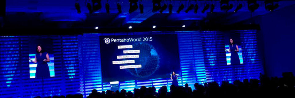 Auf der Pentaho World 2015 informierten sich über 550 Teilnehmer aus 27 Ländern über die neuesten Big Data Trends. Tragendes Thema war die Übernahme von Pentaho durch Hitachi Data Systems. Auf der Pentaho World 2015 informierten sich über 550 Teilnehmer aus 27 Ländern über die neuesten Big Data Trends. Tragendes Thema war die Übernahme von Pentaho durch Hitachi Data Systems.